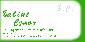 balint czmor business card